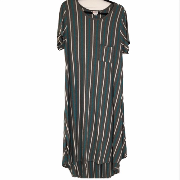 LuLaRoe Dresses & Skirts - Lularoe Striped Stretchy Carly Dress Size XL